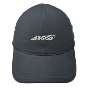 AVIA Baseball Cap Black Gray OS Performance Hat Adjustable Strapback Geometric